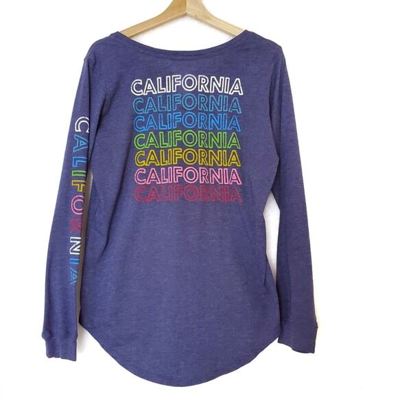 State of Mine | Long Sleeve Rainbow California Tee - Picture 1 of 4